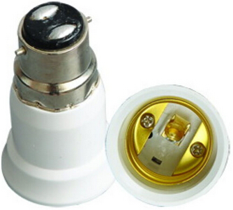 Plastic Light Bulb Base B22 to E27 LED Light Lamp Bulbs Adapter Converter GBM 