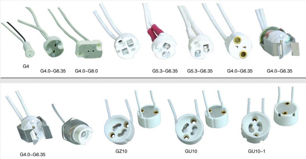 Porcelain G9 lamp holder sockets with brackets