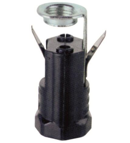 Bakelite E12 lamp holder smooth skirt and Push-in terminal