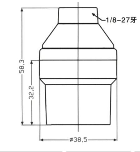 Bakelite E26 bulb socket smooth skirt and lock screw drawing diagram
