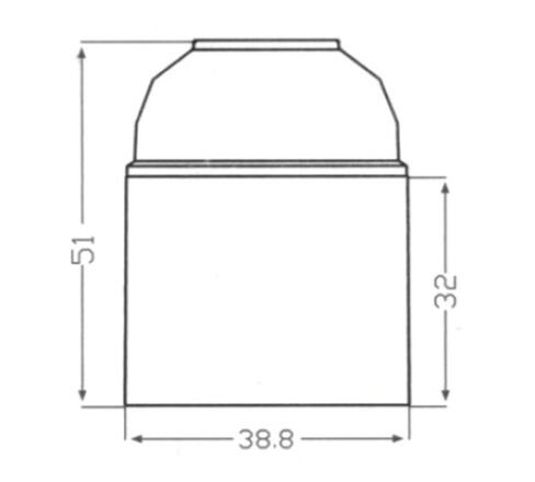 Bakelite E26 lamp holder smooth skirt and lock screw 