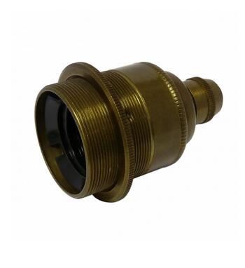 E27 brass light socket with earth wire