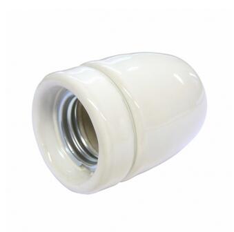 White High Gloss Ceramic (Porcelain) E27 bulb holder H510
