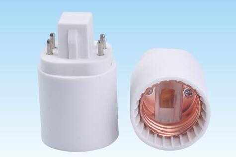 GX24/23 to E26 plastic lamp holder adapter for led lamps