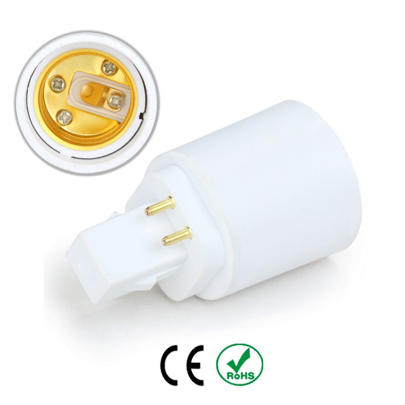 Details about   G24q to E27 Socket Base Screw LED Lamp Halogen Light Bulb Adapter-Converter W8F9 