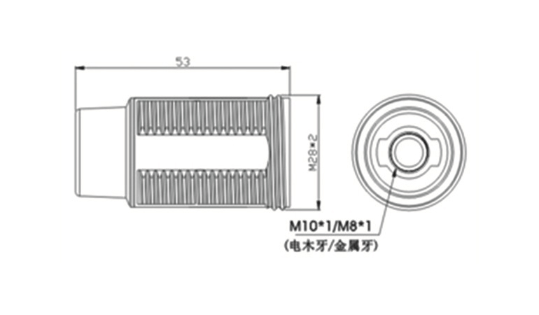 diagram of e14 light socket with thread & lock screw