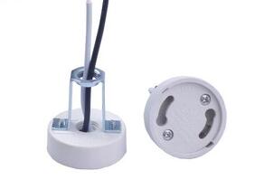 single plastic electric gu24 socket with bracket
