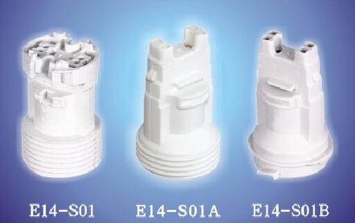 E14-S01AB push in plastic light socket white