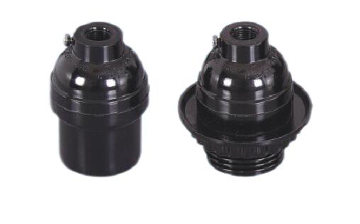 E26-DX02, E26-DX04 black plastic bakelite lamp holders