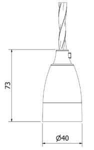 E27 bakelite socket technical diagram
