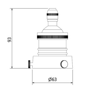 brass bulb holder technical diagram