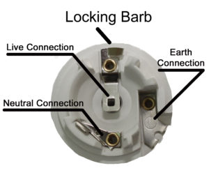 hot to wire E27 lamp holder