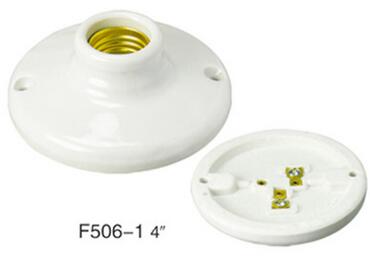 4 1 2 E27 F506 Plain Porcelain Lampholder Screw