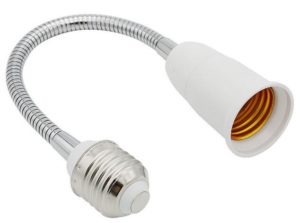 E27 to E27 Flexible 28cm light socket extension Adapter