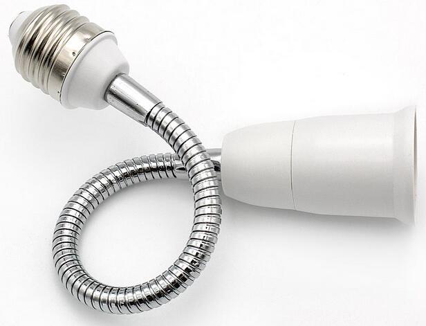 E27 to E27 Flexible light bulb socket extension Adapter