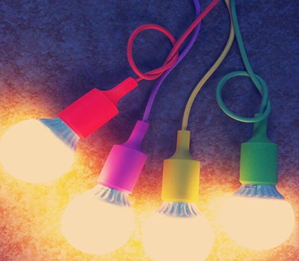 colorful pendant lamp holder for led bulbs