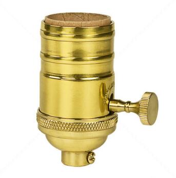 brass lamp holder with switch