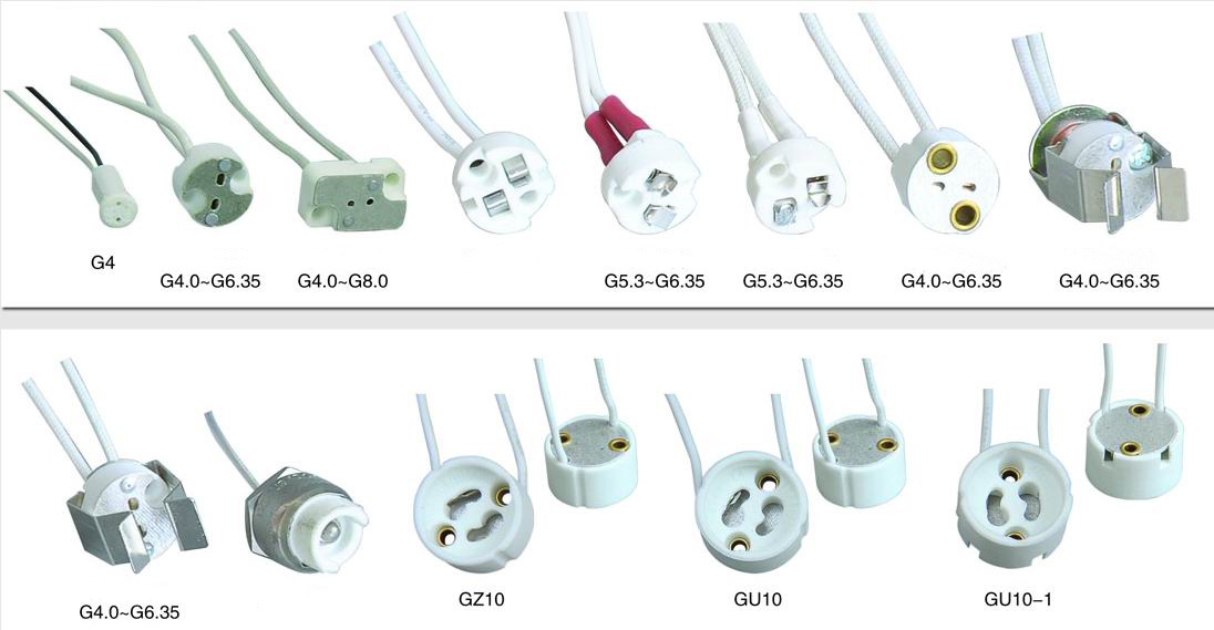 Light bulb socket clearance types