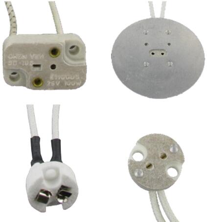 rectangular & Circular gu5.3 lamp socket for 12v 50w halogen bulbs