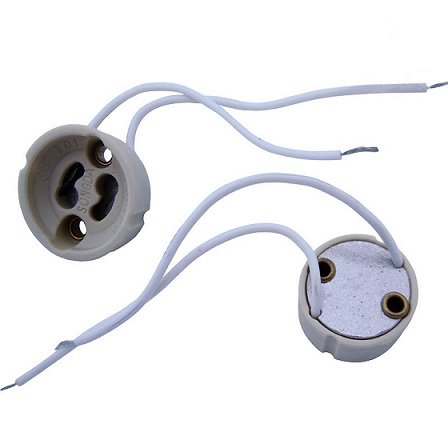 Gu10 led light bulb sockets base holder with wire