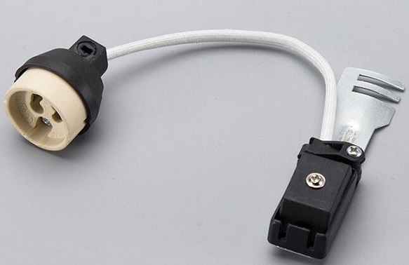 Flexible gu10 connectors ceramic lamp holder for LED lamp