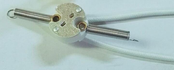 circular gu5.3 with 20cm spring for low voltage led halogen lamps