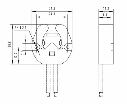 Single G13 F40 LED fluorescent lighting fixture