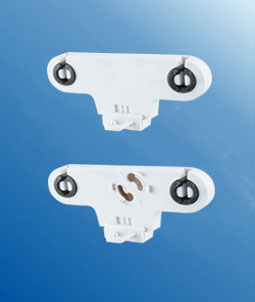 Twin socket lamp holders with starter holder T8 G13