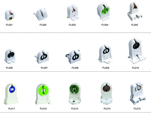 T8 fluorescent light fixture sockets catalogue