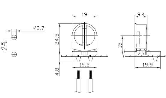 fluorescent LED light sockets F288 G diagram