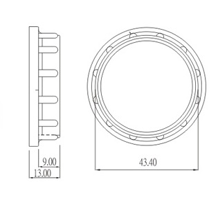 6001-17 Plastic counter ring Drawing