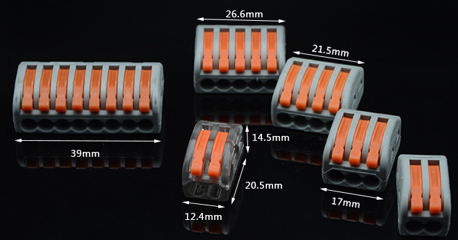 Compact Wire Wiring Connectors Push In Terminal Block 5p Dimension