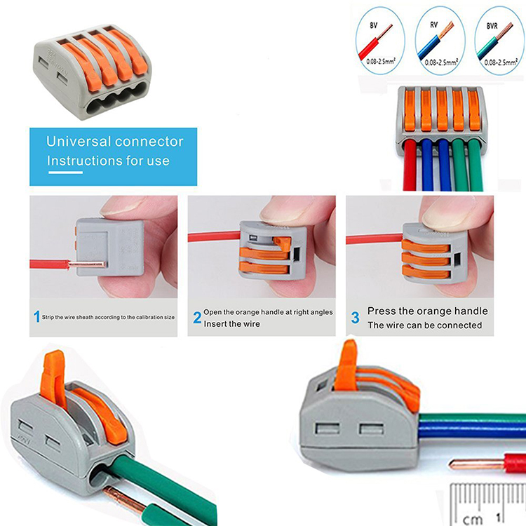 Compact Wire Wiring Connectors Push In Terminal Block instructions