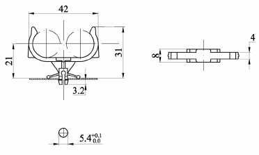 Compact fluorescentlamp bracket support TC-F22 Diagram