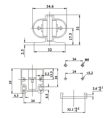 G23 Surface mountd compact fluorescent lamp holders Diagram