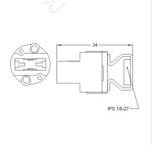 G9 ceramic light bulb socket size drawing