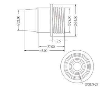 E-612-1 E12 Phenolic Candelabra Lamp Socket Base Diagram