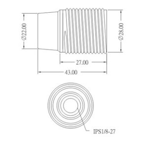 GE-612-2A E12 Phenolic Lamp Socket Base With Metal Bushing