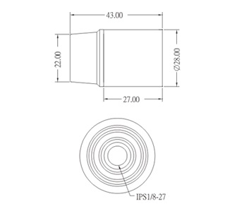 GE-612A Phenolic Candelabra Lamp Socket Base E12 Dimension