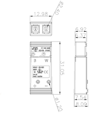 GS-C02 Wire Connectors and Terminal Blocks Diagram size