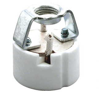 GZ10 porcelain lamp socket base with ring bracket