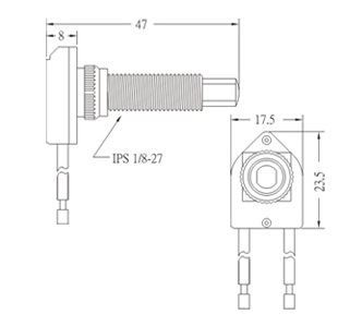 Push botton switch PS17-3 Diagram