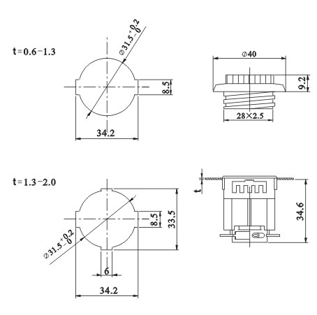 Starter holders water and dustproof F268 B1P Diagram