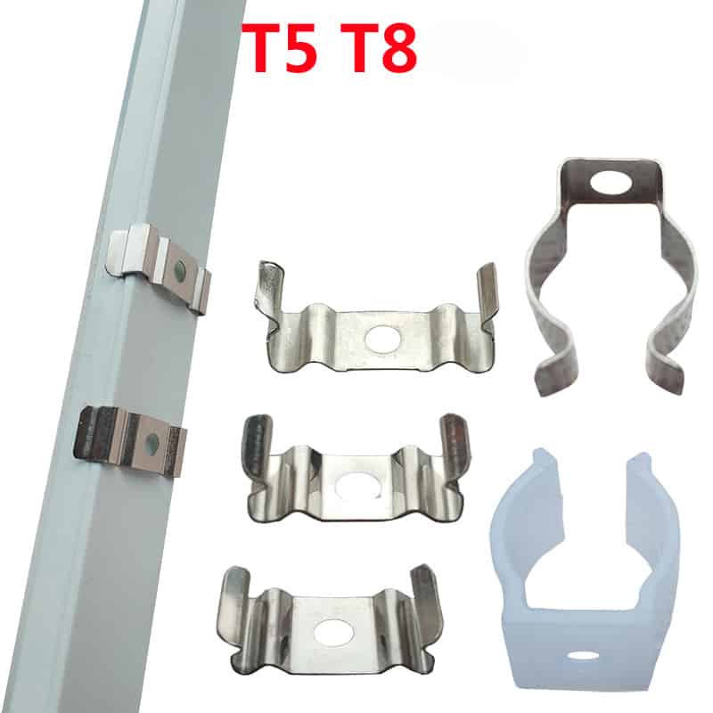 T8 fluorescent lamp holder clips
