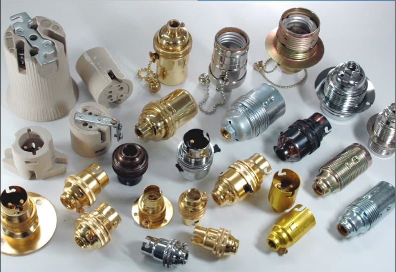Brass lamp sockets screw fix floor lamp holder accessories with bronze finish Australia & UK