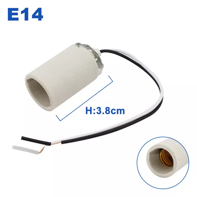 E14 porcelain light bulb base lamp holders