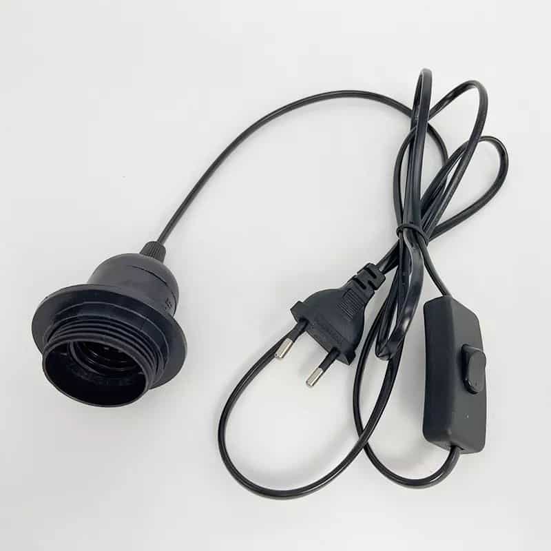 E27 E14 US AU UK EU Extension Power Cord With 303 Switch Cable 1.8m Screw Base Lamp Holder LED Pendant Light Head Bulb Sockets
