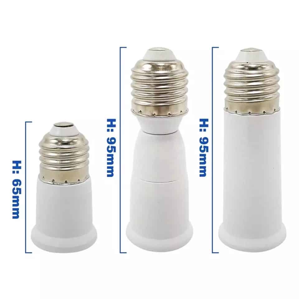 E27 to E27 Extension Light Bulb Socket Extender Adapters