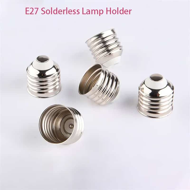 E27 solderless lamp caps