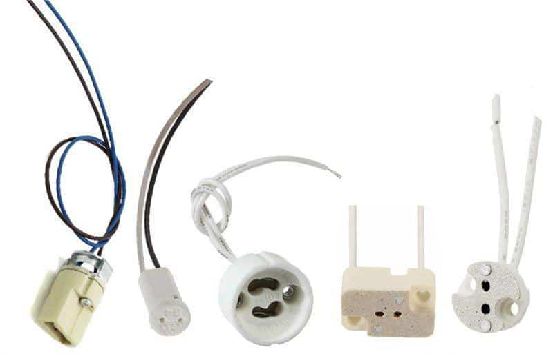 G9 G4 MR16 GU5.3 GU10 Halogen lamp sockets